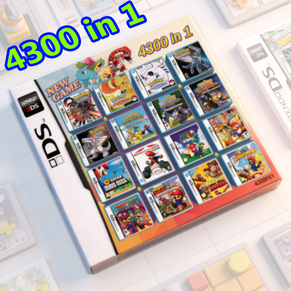 Retro Gaming Pokemon - ตลับเกมธีมโปเกมอนสำหรับ DS/3DS/NDSL/2DS - บรรจุเกมคลาสสิกย้อนยุคไว้ล่วงหน้า อุปกรณ์เสริมเกมพกพาแบบเสียบและเล่นได้ทันที