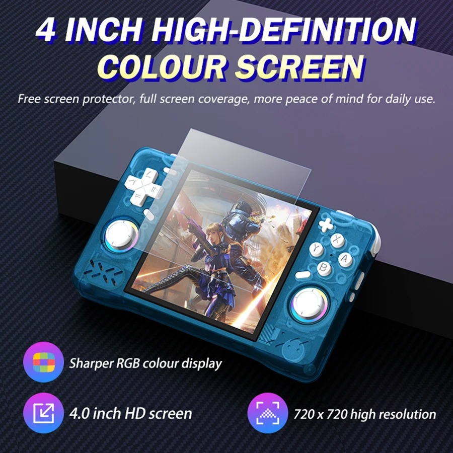 Retro Gaming Handheld Console - XF40H Retro คอนโซลวิดีโอเกมมือถือ,ระบบ Linux 4 นิ้วหน้าจอ