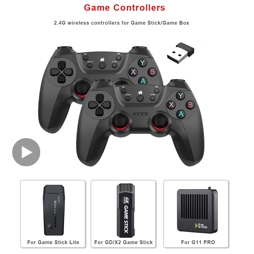 Retro Gaming Tv Box - คอนโทรลเลอร์เกมไร้สาย จอยสติ๊กสำหรับเล่นเกมบนมือถือ แอนดรอยด์ คอมพิวเตอร์ ทีวีบ็อกซ์ จอยสติ๊กสำหรับเล่นเกมบนโทรศัพท์มือถือ