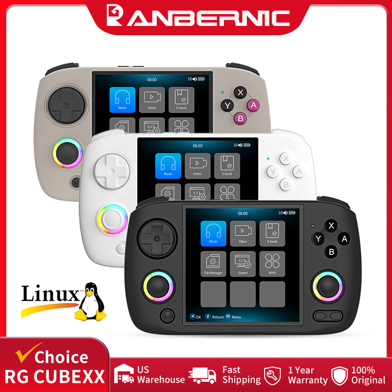 Retro Gaming Handheld Console - เครื่องเล่นเกมพกพา ANBERNIC RG CubeXX หน้าจอ IPS