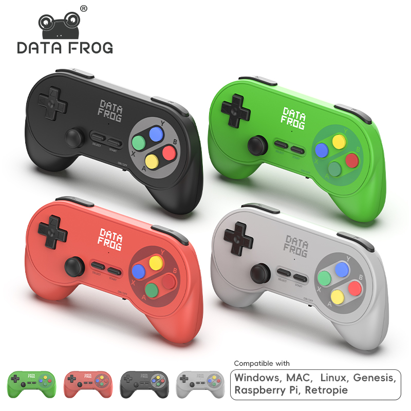 Retro Gaming Tv Box - คอนโทรลเลอร์เกมไร้สาย Data Frog PC07 รุ่น Retro