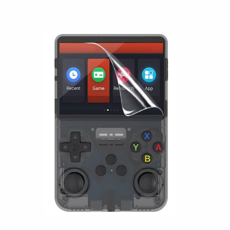 Retro Gaming Video - 3 ชิ้น TPU ฟิล์มกันรอยหน้าจอป้องกันสำหรับ R36S/R36H/R36 โปรคอนโซลเกมมือถือย้อนยุคอุปกรณ์ป้องกัน