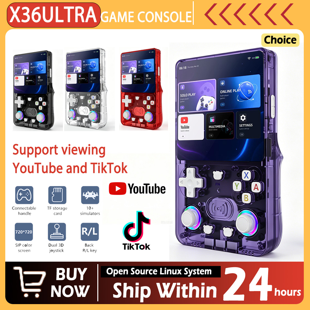เครื่องเล่นเกมพกพา New X36 ult - Retro Gaming Handheld Console บทวิจารณ์และราคา