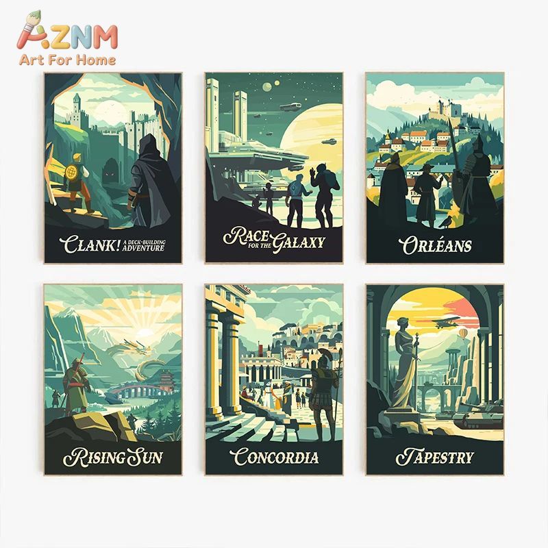 AZNM Retro Board Game Art โปสเ - Retro Gaming Us บทวิจารณ์และราคา