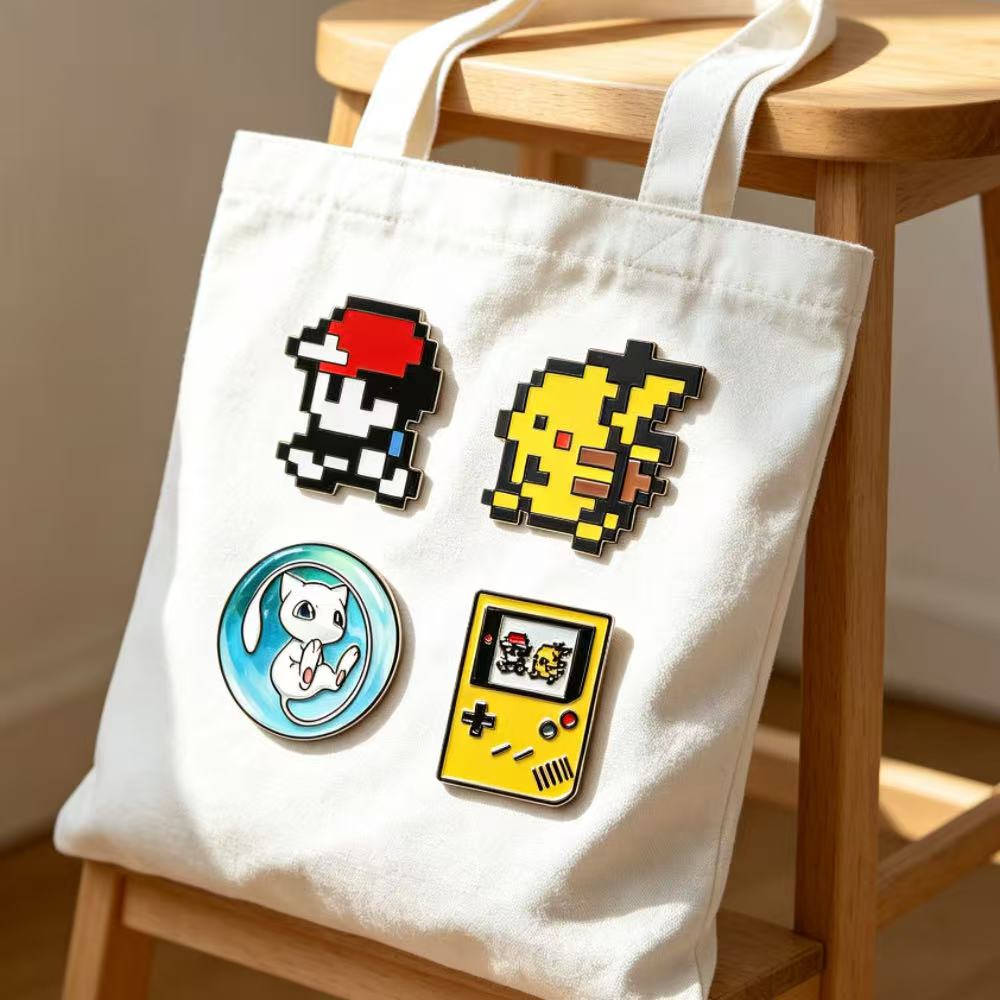 เข็มกลัดเคลือบลายเกมเรโทร 4 ชิ - Retro Gaming Pokemon บทวิจารณ์และราคา